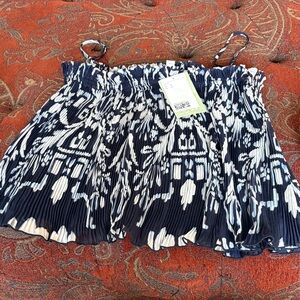 H&M Navy and White Patterned Tank Top